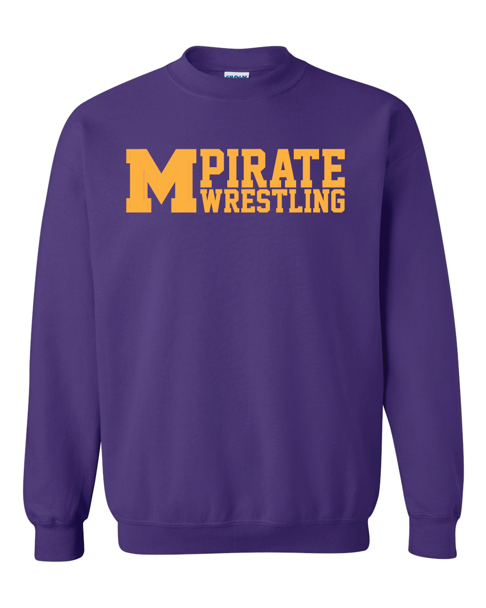 Mannford Wrestling Purple Adult Crews and Hoodies
