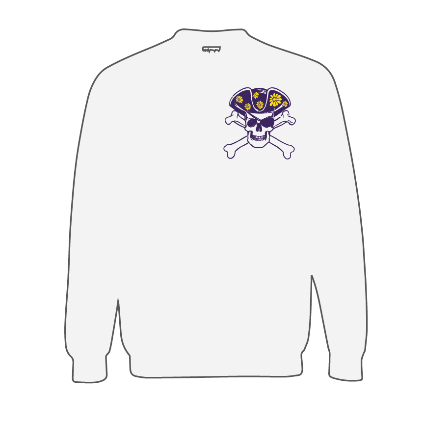 Mannford Pirates Floral Skull Youth Crews and Hoodies