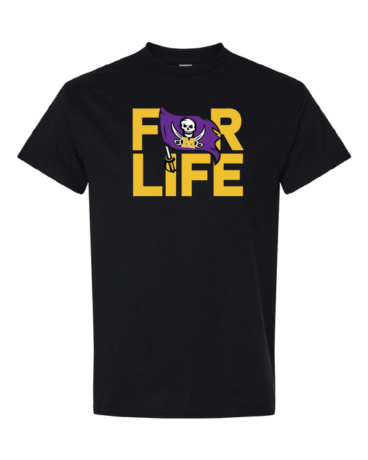 Mannford Pirate For Life Flag Adult TShirts