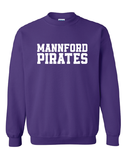 Mannford Pirates Adult Crews and Hoodies