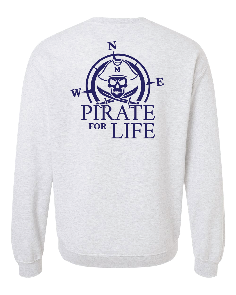 Mannford OK Pirate For Life Compass Adult Crews and Hoodies