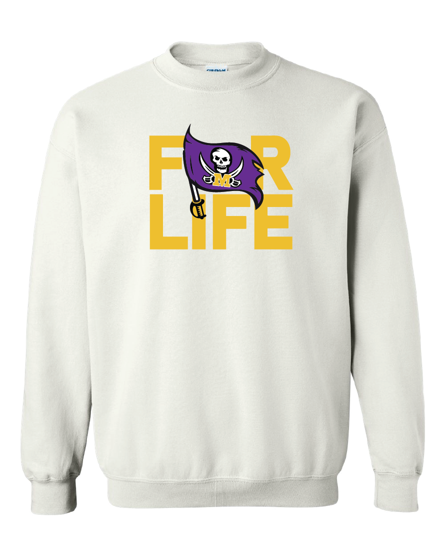 Mannford Pirate For Life Adult Crews and Hoodies