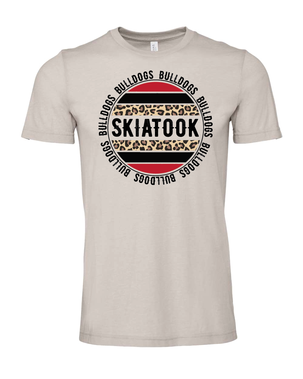 Skiatook Bulldogs Spirit Tee with Leopard Print