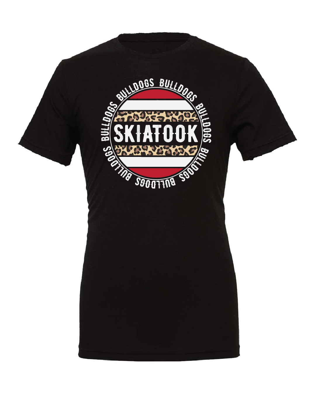 Skiatook Bulldogs Spirit Tee with Leopard Print