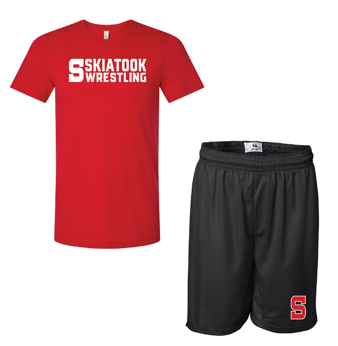Skiatook Wrestling REQUIRED - Wrestlers Only - Shorts & Tee Warmup Set