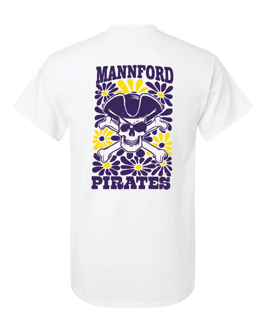 Mannford Pirates Floral Adult TShirts
