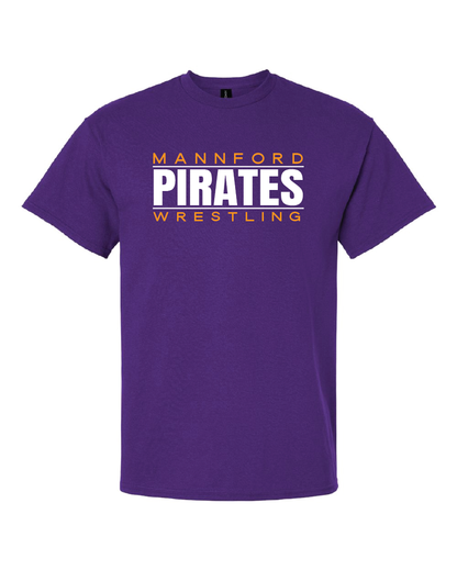 Mannford Wrestling Purple Adult TShirts