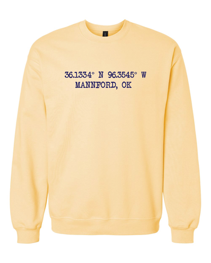 Mannford OK Pirate For Life Compass Adult Crews and Hoodies