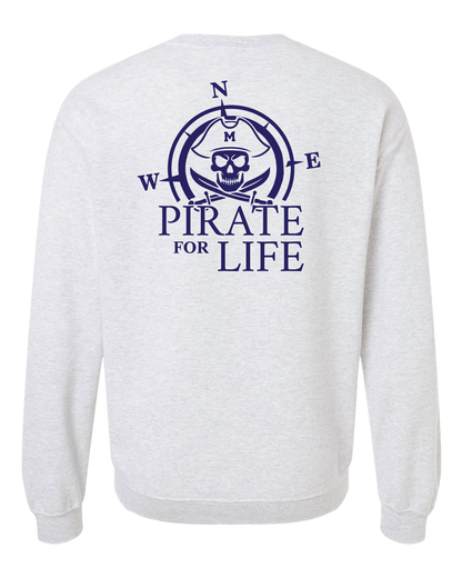 Mannford OK Pirate For Life Compass Adult Crews and Hoodies